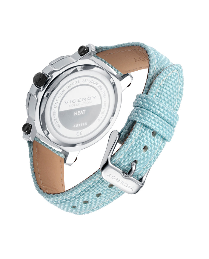 viceroy Reloj de mujer Heat con caja de acero y correa de Nylon azul Tienda de fábrica