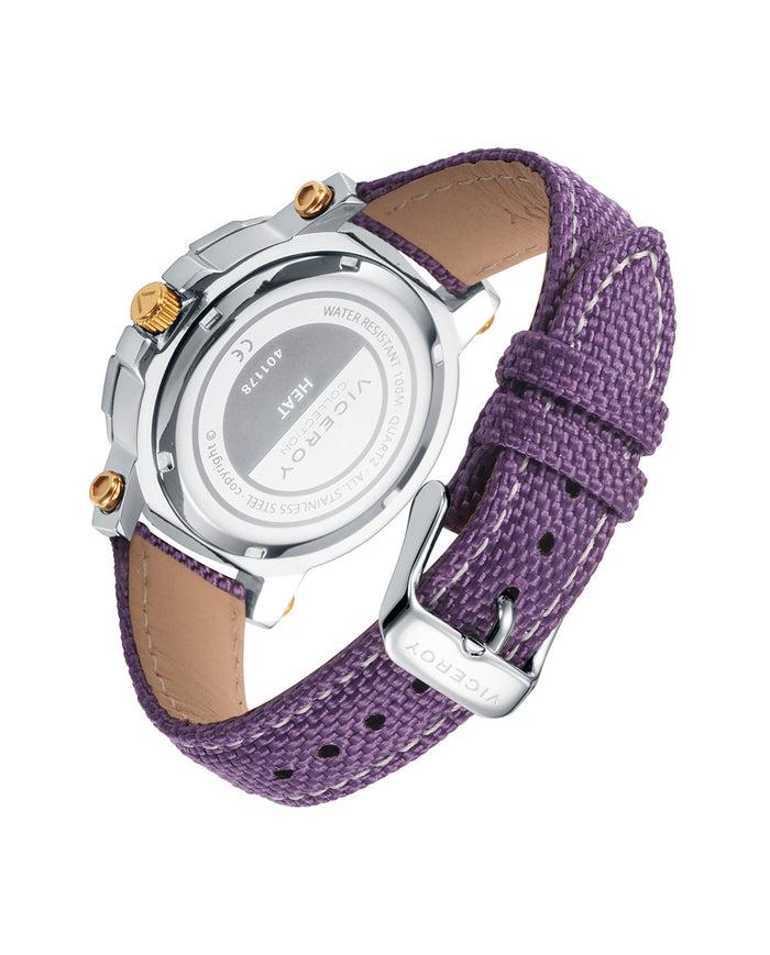 viceroy Reloj de mujer Heat con caja de acero y correa de Nylon morado Limitado a 3 días