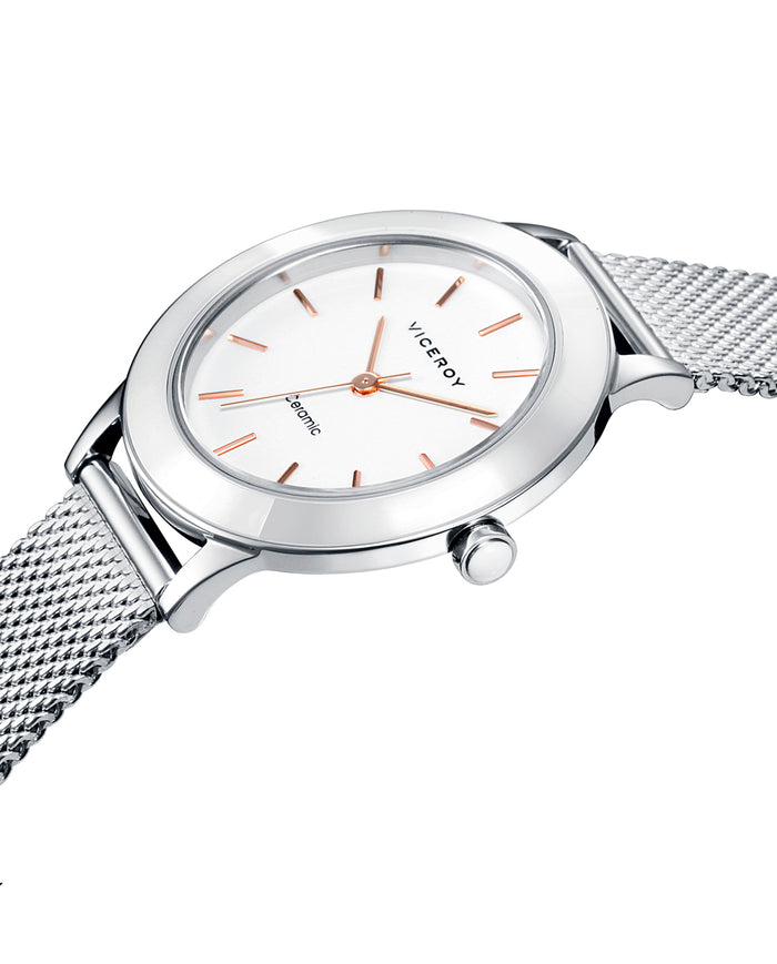 viceroy Reloj de mujer Cerámica de acero en blanco y malla milanesa En oferta