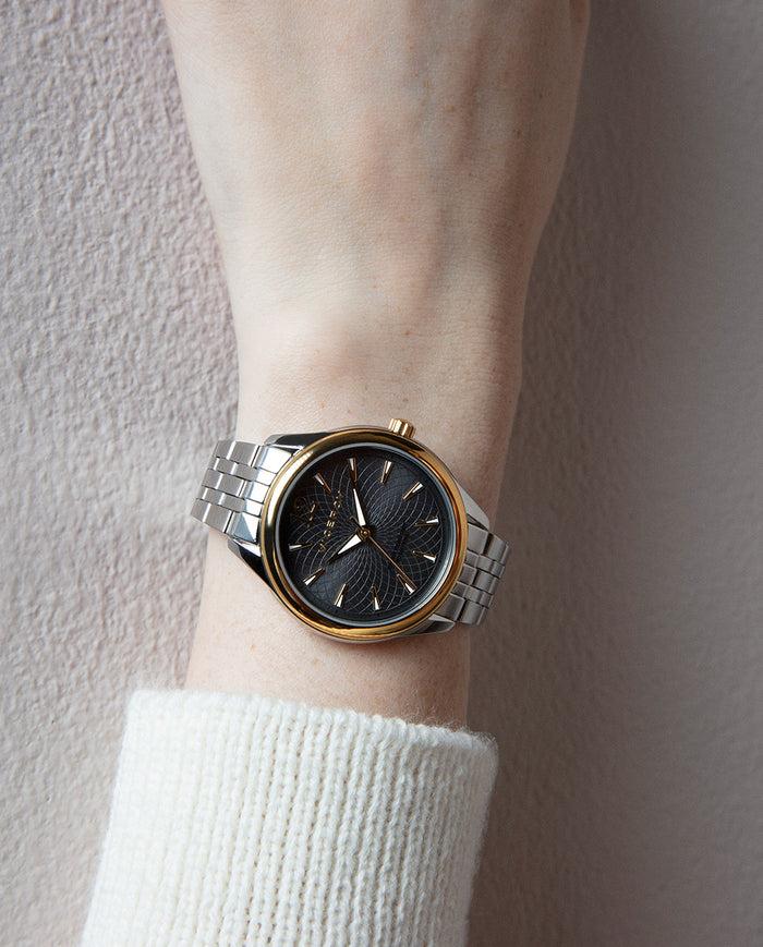 viceroy Reloj caja bicolor de acero e Ip dorado 5 atm y brazalete de acero con movimiento cuarzo Oferta exclusiva