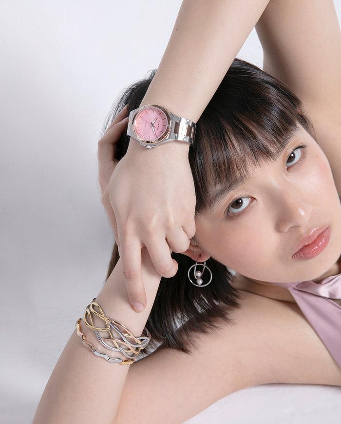viceroy Reloj de acero bicolor con esfera rosa y movimiento de cuarzo Rebajas de fábrica