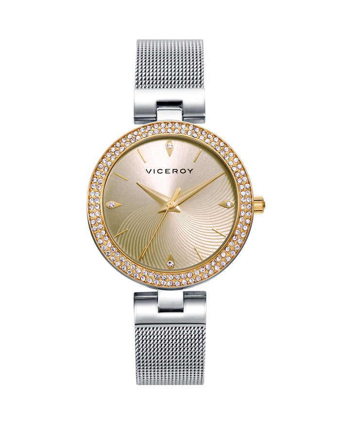 viceroy Reloj de mujer Chic con caja y malla milanesa de acero