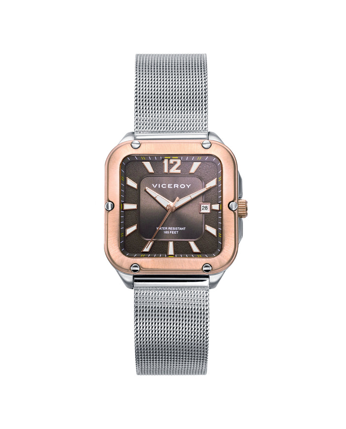 viceroy Reloj de Mujer Magnum caja bicolor y malla milanesa de acero