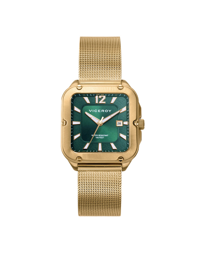 viceroy Reloj de Mujer Magnum caja y malla milanesa de acero en Ip dorado