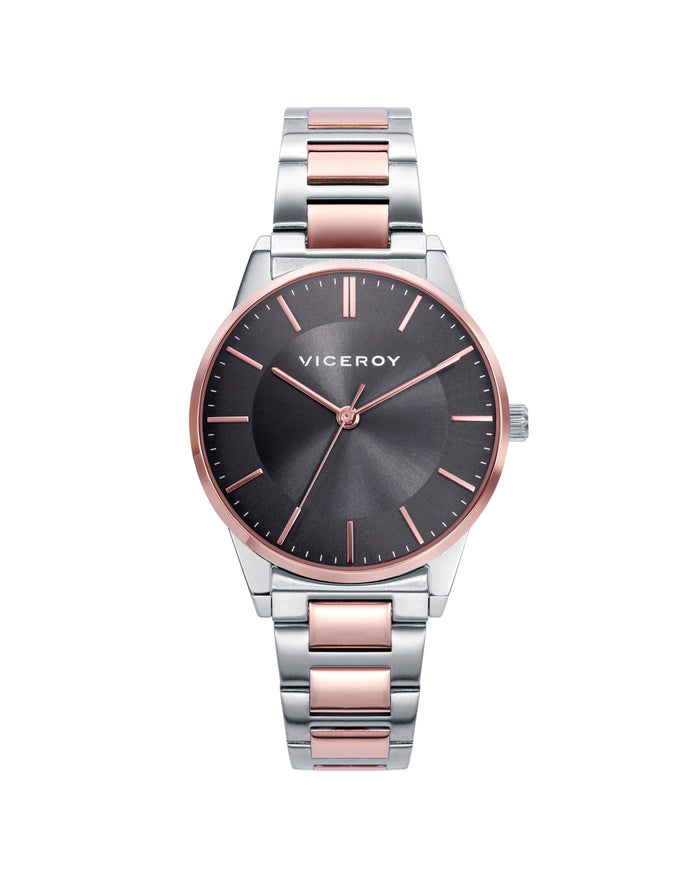 viceroy Reloj de mujer Dress con caja y brazalete de acero bicolor