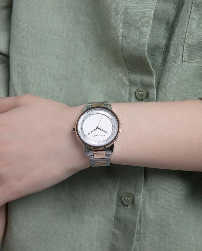 viceroy Reloj para mujer con correa brazalete bicolor y esfera blanca Tienda de fábrica