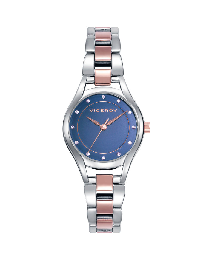 viceroy Reloj de Mujer Air caja y brazalete bicolor de acero e Ip rosa
