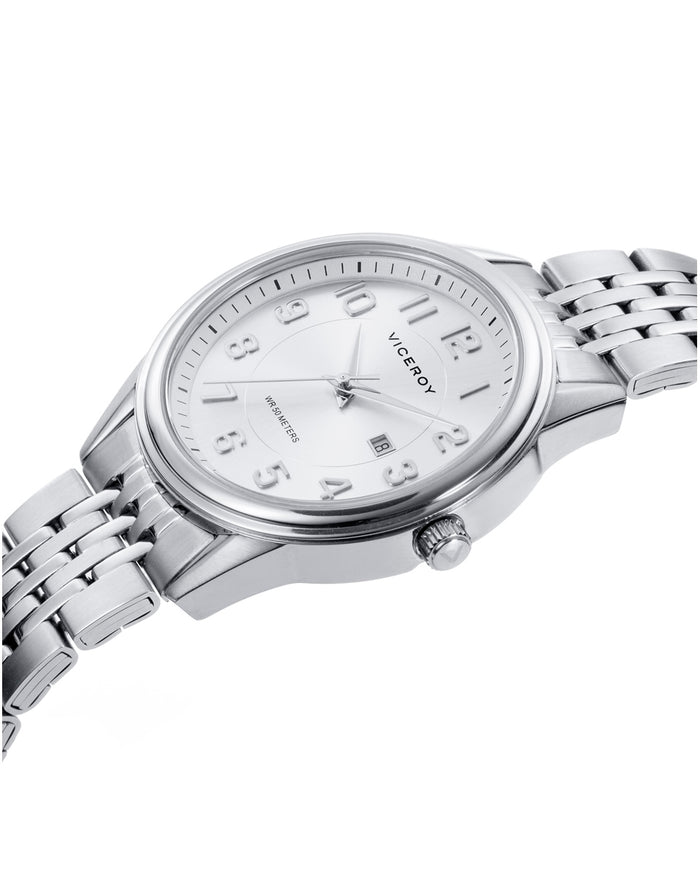 viceroy Reloj de mujer Grand 3 agujas de acero y esfera blanca Precios de Black Friday