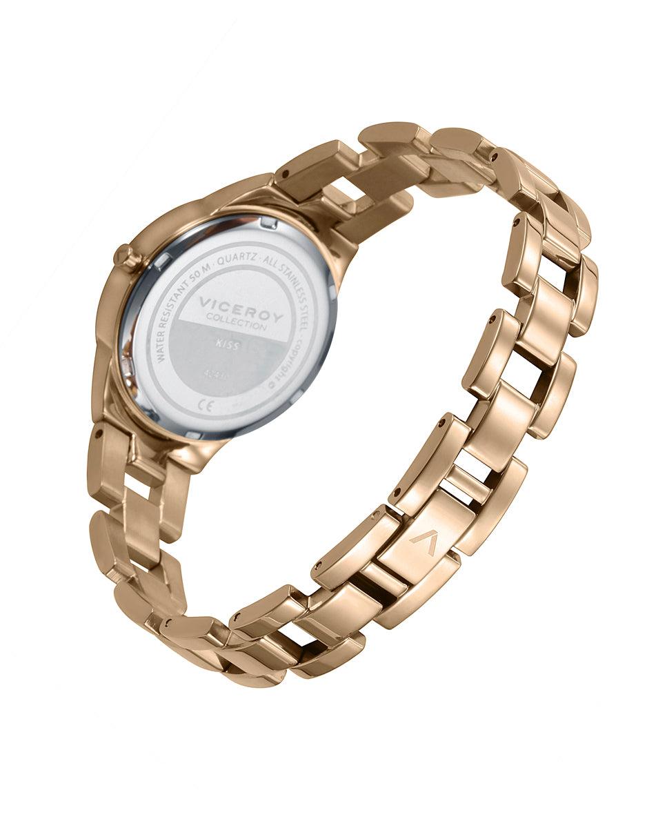 viceroy Reloj de mujer Kiss con caja y brazalete de acero dorado Descuento por venta flash