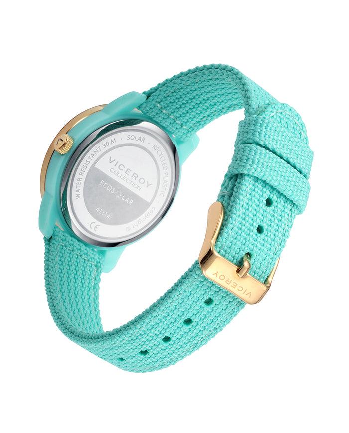 viceroy Reloj de mujer Ecosolar con caja de plástico reciclado y correa verde de nylon Outlet