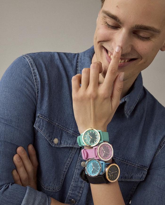 viceroy Reloj de mujer Ecosolar con caja de plástico reciclado y correa rosa de nylon Outlet online