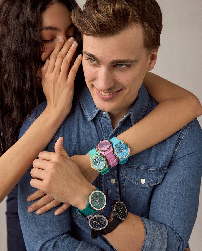 viceroy Reloj de mujer Ecosolar con caja de plástico reciclado y correa azul de nylon Ofertas