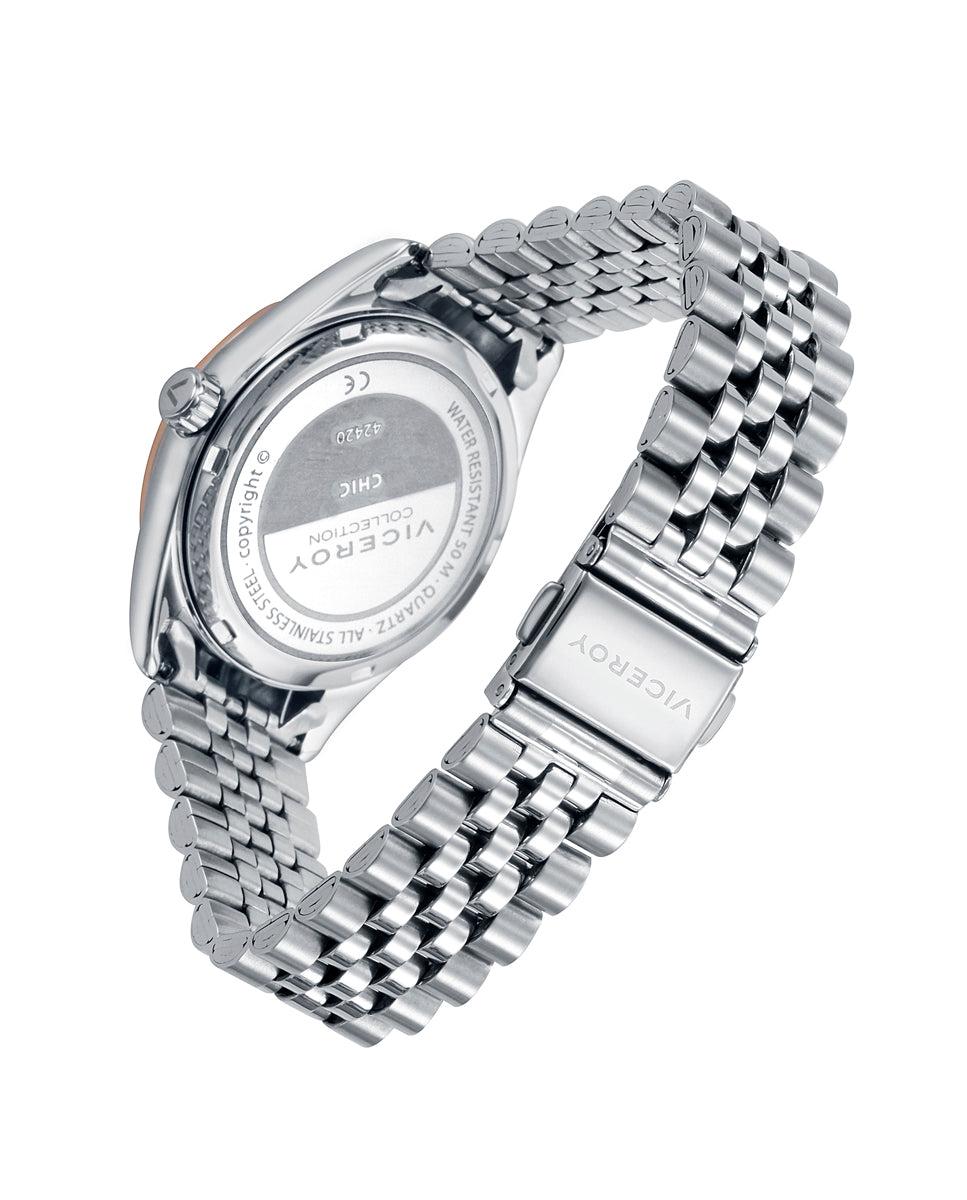 viceroy Reloj de mujer Chic de acero con esfera verde y bisel IP rosa Venta caliente