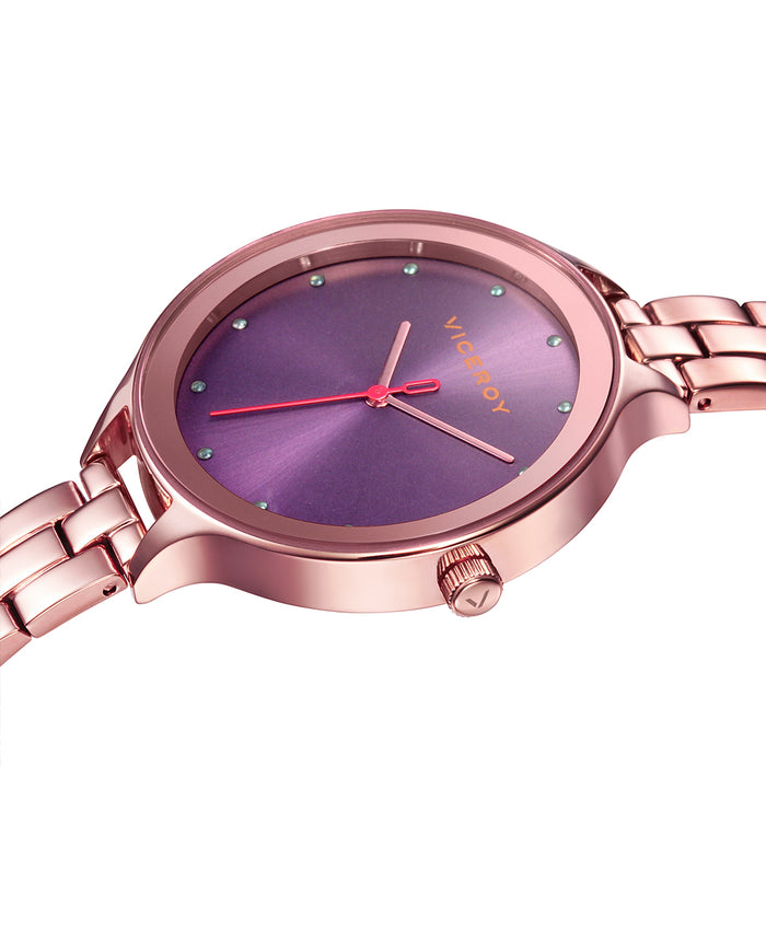 viceroy Reloj de mujer Kiss 3 agujas de acero con esfera morada Rebajas baratas