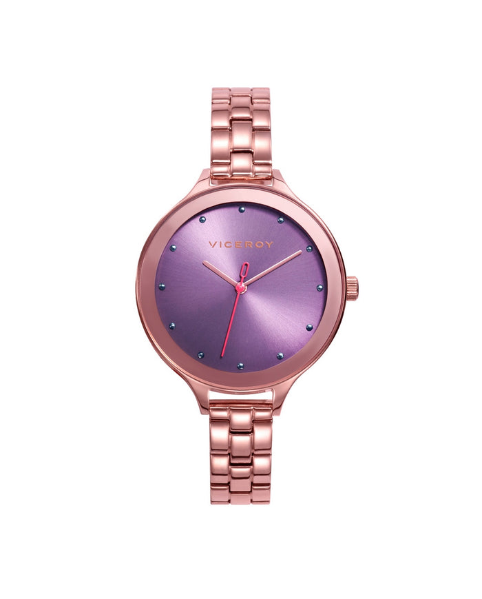 viceroy Reloj de mujer Kiss 3 agujas de acero con esfera morada Rebajas baratas
