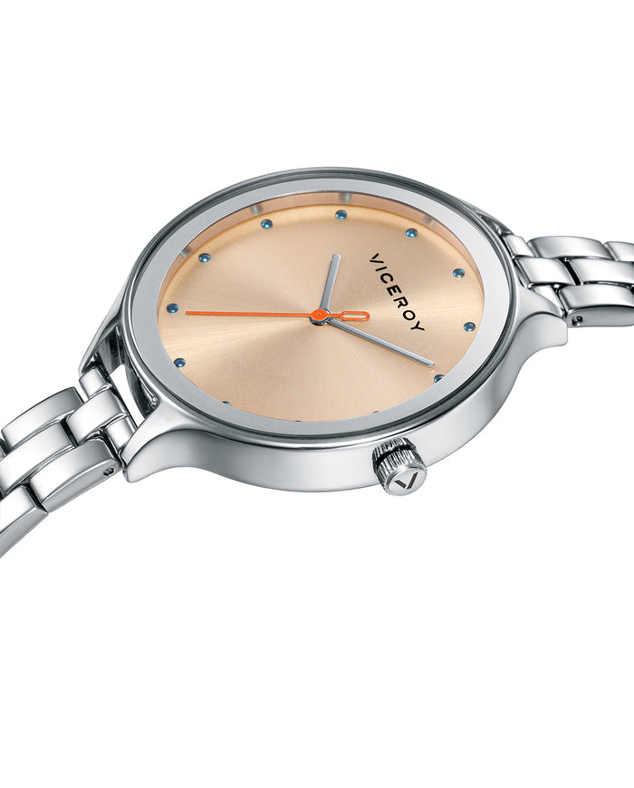 viceroy Reloj de mujer Kiss 3 agujas de acero y esfera rosa Rebajas de fábrica