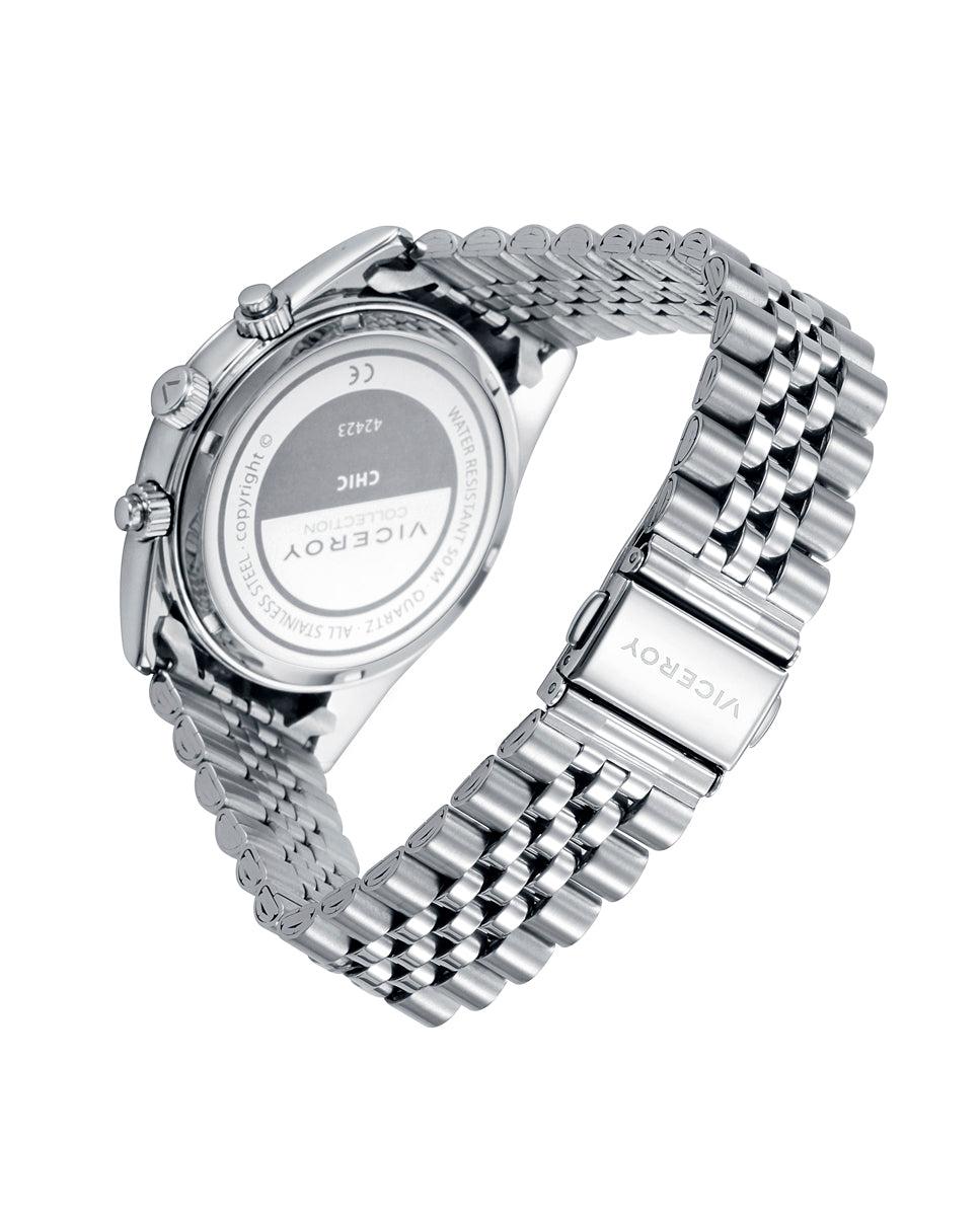 viceroy Reloj de hombre Chic de acero multifunción dual time con esfera azul Envío gratis