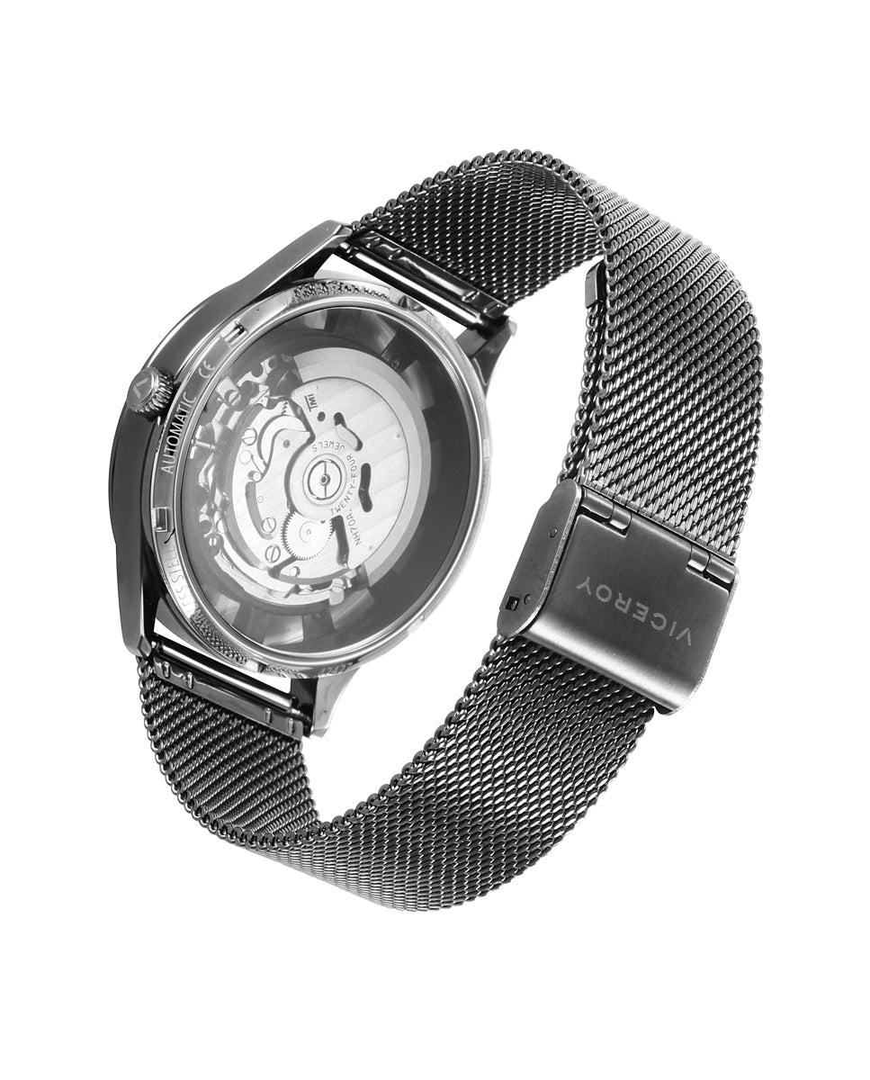 viceroy Reloj de hombre Beat automático con caja y malla milanesa de acero en Ip negro COMPRAR AHORA