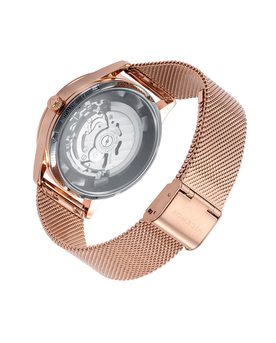 viceroy Reloj de hombre Beat automático con caja y brazalete de acero en Ip rosa ÚLTIMAS EDICIONES
