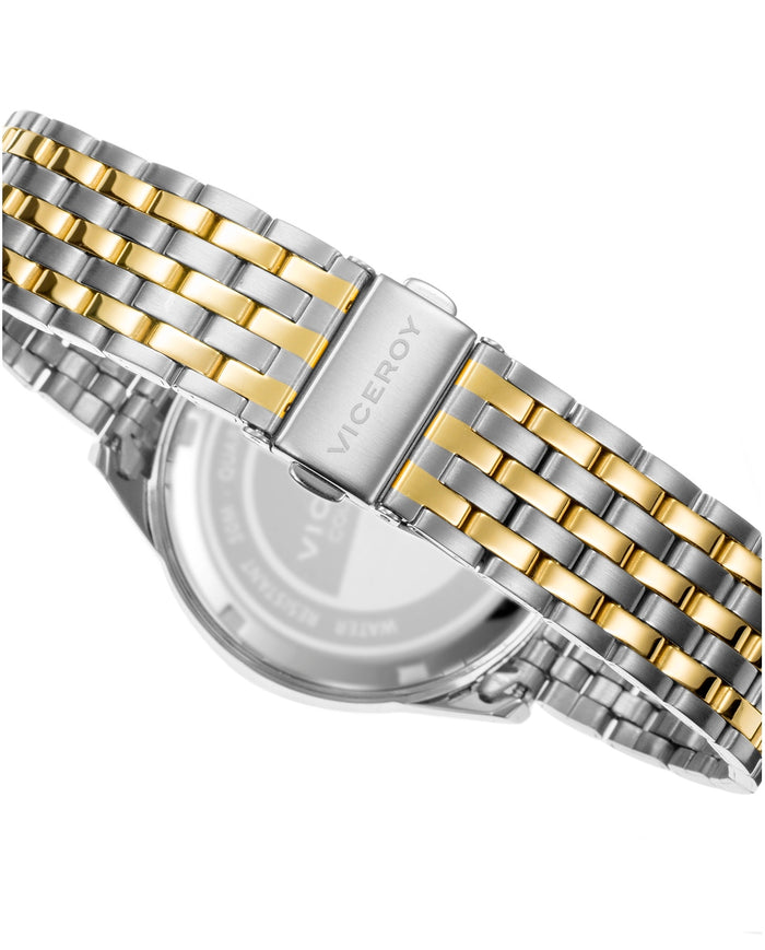 viceroy Reloj de hombre Grand 3 agujas de acero con IP dorado Promoción por tiempo limitado