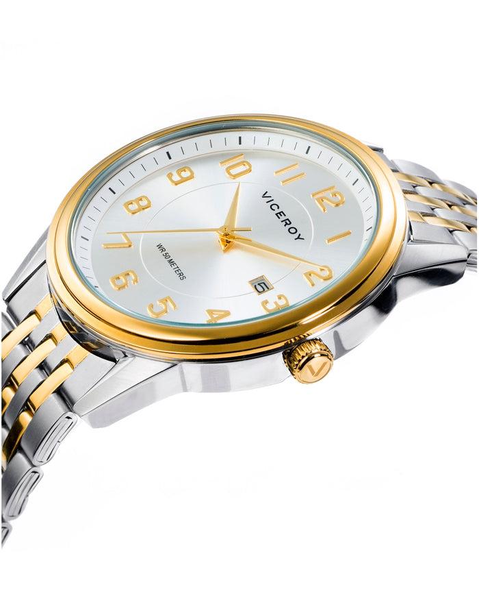 viceroy Reloj de hombre Grand 3 agujas de acero con IP dorado Promoción por tiempo limitado
