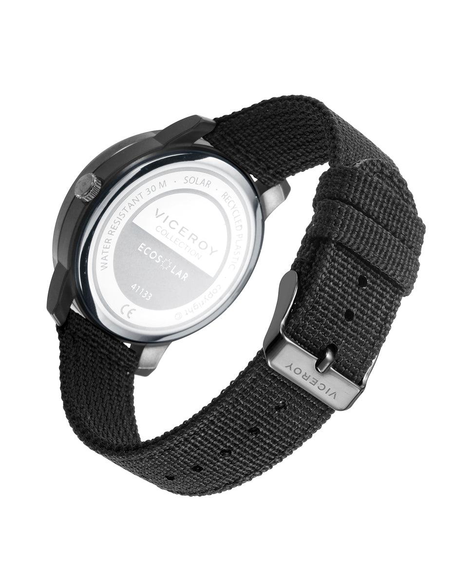 viceroy Reloj de hombre Ecosolar con caja de plástico reciclado y correa de nylon reciclado en negro Tienda de fábrica