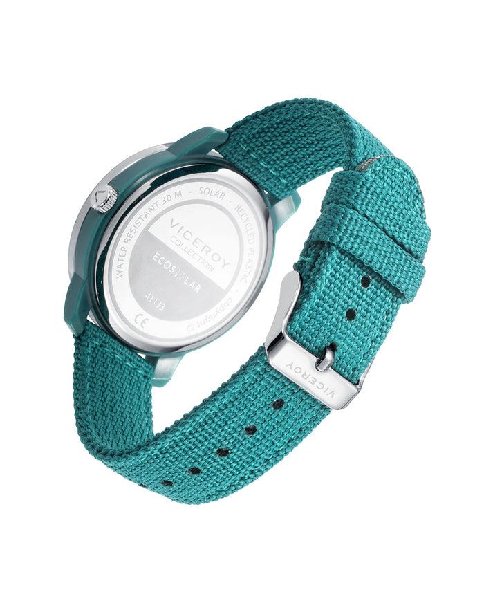 viceroy Reloj de hombre Ecosolar con caja de plástico reciclado y correa de nylon reciclado en verde Limitado a 3 días