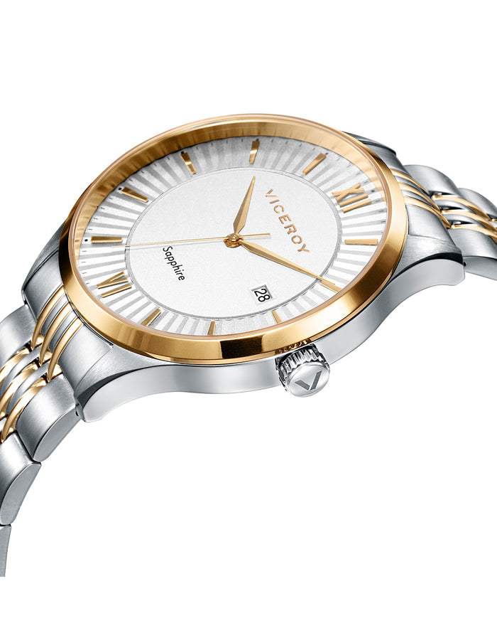 viceroy Reloj de hombre Dress 3 agujas de acero bicolor Libre de impuestos