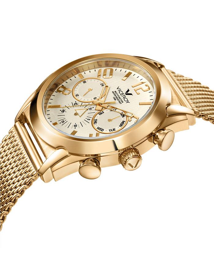 viceroy Reloj de hombre Magnum multifunción de acero IP dorado y malla milanesa Ofertas