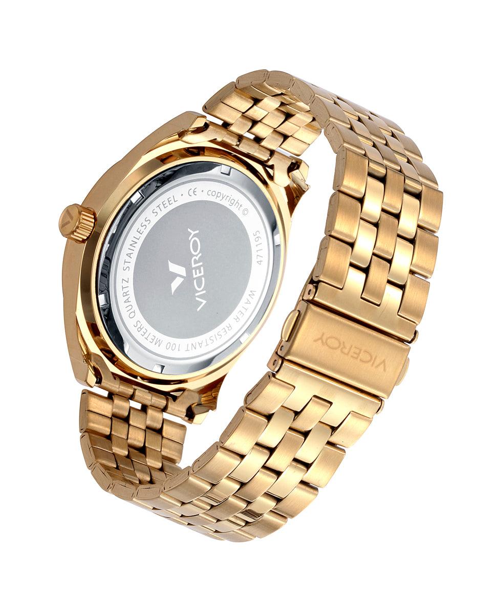 viceroy Reloj de hombre Magnum tres agujas de acero Ip dorado con malla milanesa Rebajas baratas