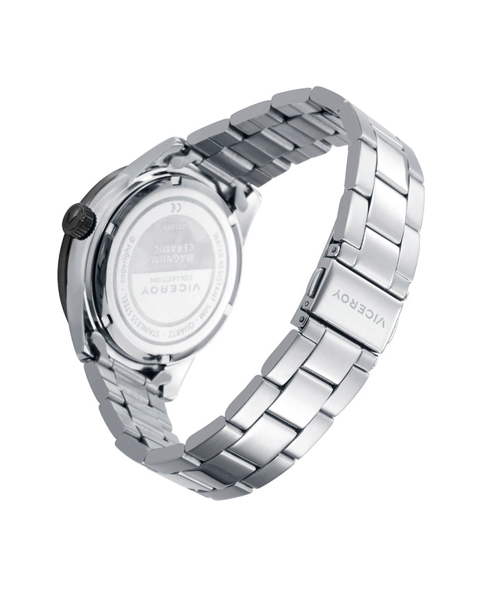 viceroy Reloj caja de acero con bisel cerámico negro 5 atm y brazalete acero con movimiento cuarzo Rebajas de fábrica