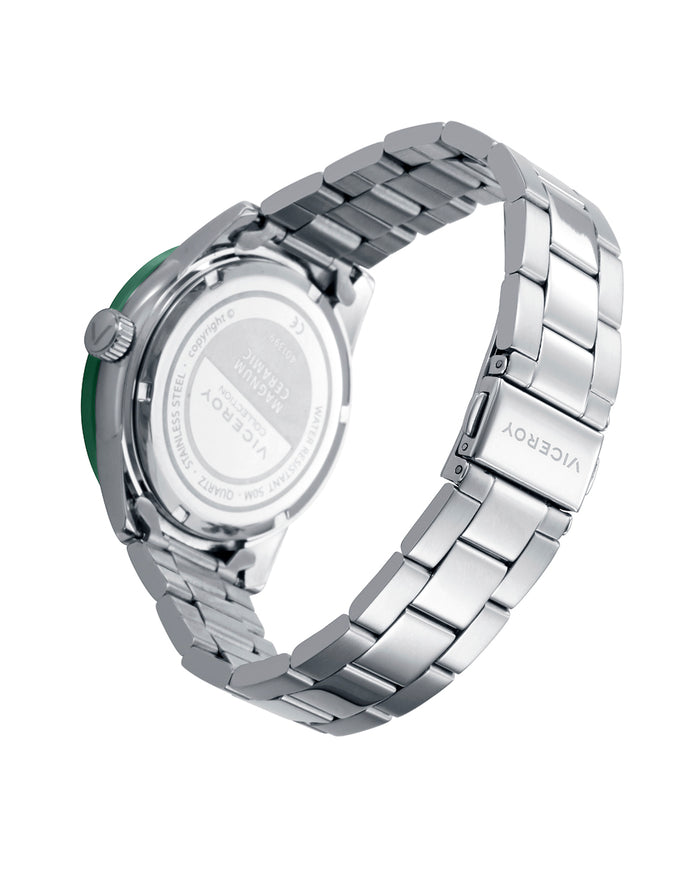 viceroy Reloj caja de acero con bisel cerámico verde 5 atm y brazalete acero con movimiento cuarzo Los más vendidos