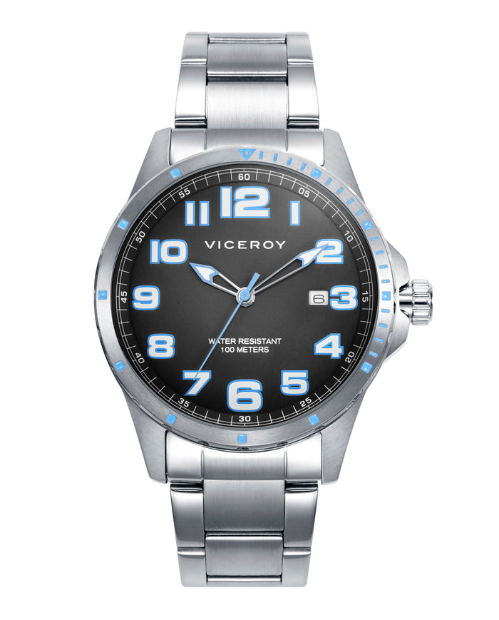 viceroy Reloj con caja y brazalete de acero y movimiento de cuarzo