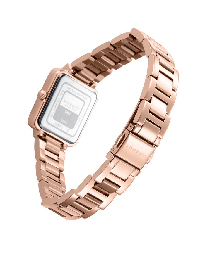 viceroy Reloj caja de acero Ip rosa y brazalete de acero Ip rosa con movimiento cuarzo Tienda