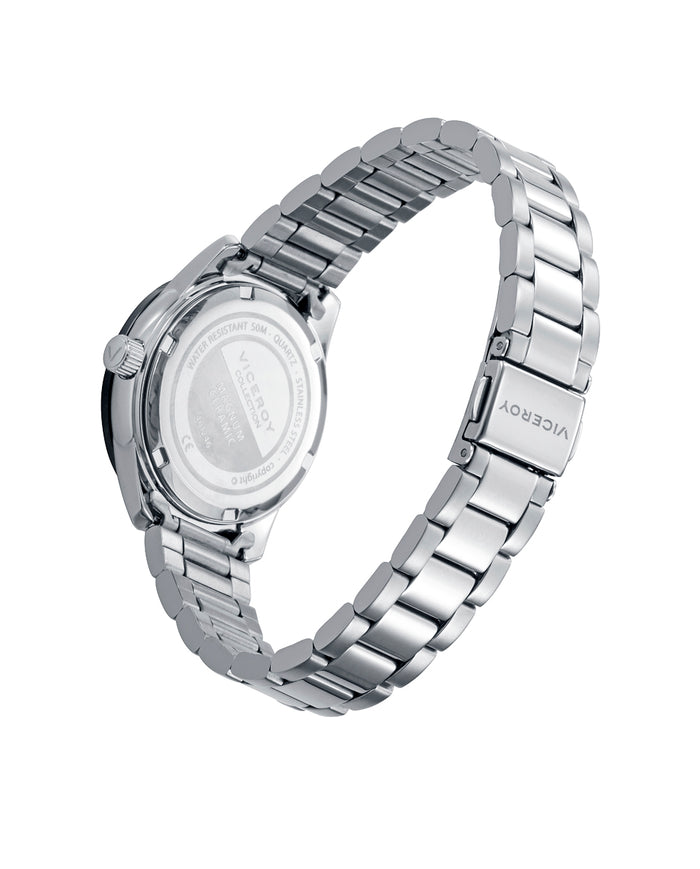 viceroy Reloj caja de acero con bisel cerámico negro 5 atm y brazalete acero con movimiento cuarzo Mejor oferta