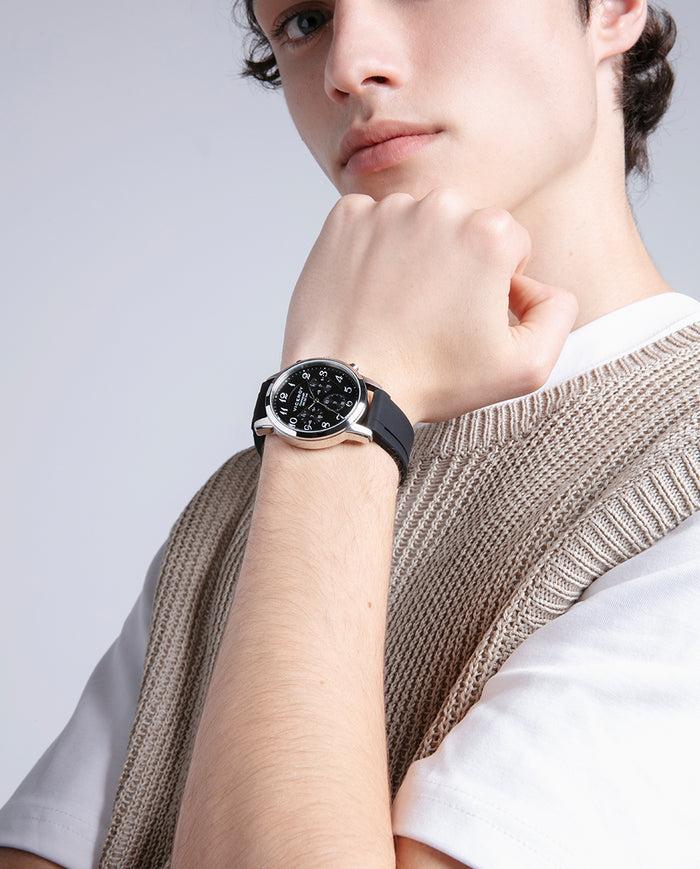 viceroy Reloj de hombre con correa de silicona y esfera negra con cronógrafo Promoción por tiempo limitado