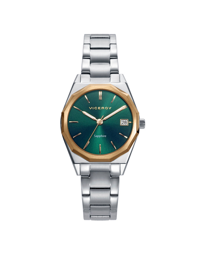 viceroy Reloj de Mujer Dress extraplano de acero con cristal zafiro