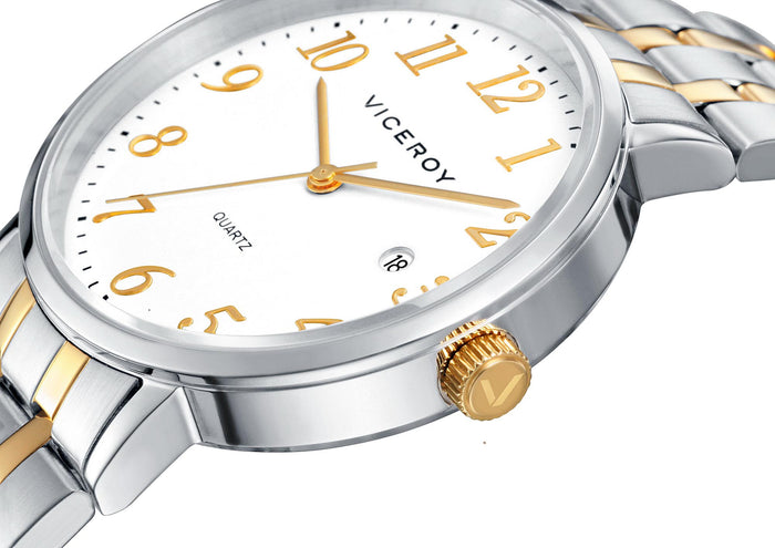 viceroy Reloj de hombre Viceroy con brazalete bicolor y esfera blanca Descuentos del mes