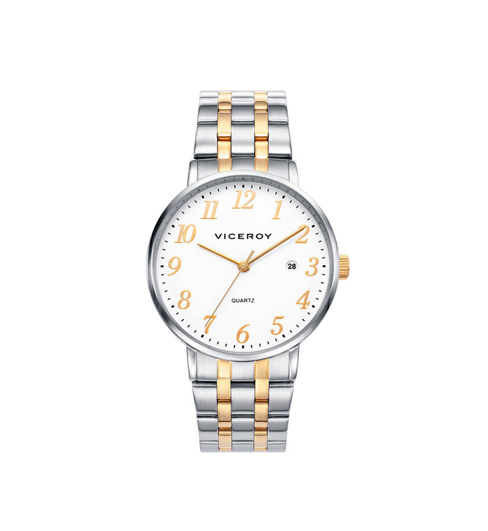 viceroy Reloj de hombre Viceroy con brazalete bicolor y esfera blanca Descuentos del mes