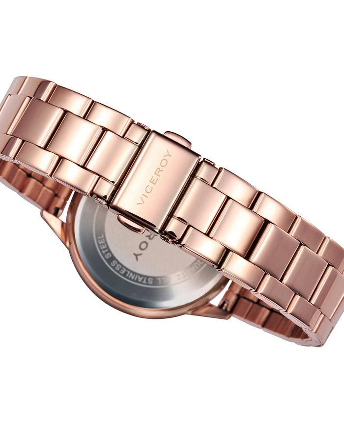 viceroy Reloj de mujer Chic multifunción de acero con IP rosa Grandes ahorros