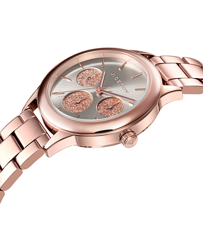 viceroy Reloj de mujer Chic multifunción de acero con IP rosa Grandes ahorros