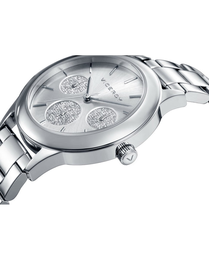viceroy Reloj de mujer Chic multifunción de acero y esfera plateada Rebajas de fin de temporada