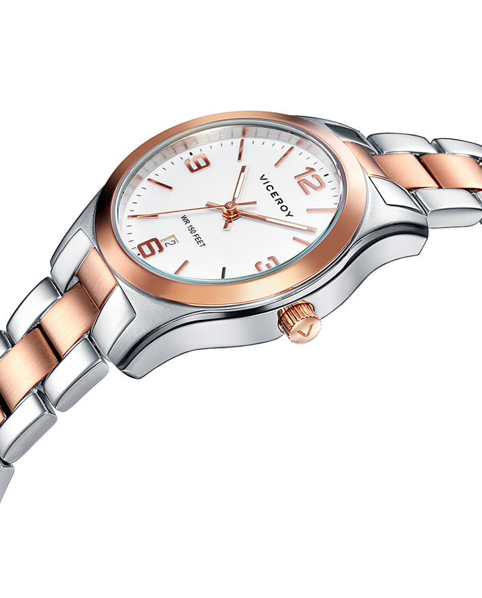 viceroy Reloj de mujer Grand 3 agujas de acero con IP rosa Devoluciones gratuitas