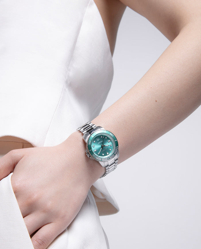 viceroy Reloj caja de acero con bisel de aluminio en color verde Venta caliente