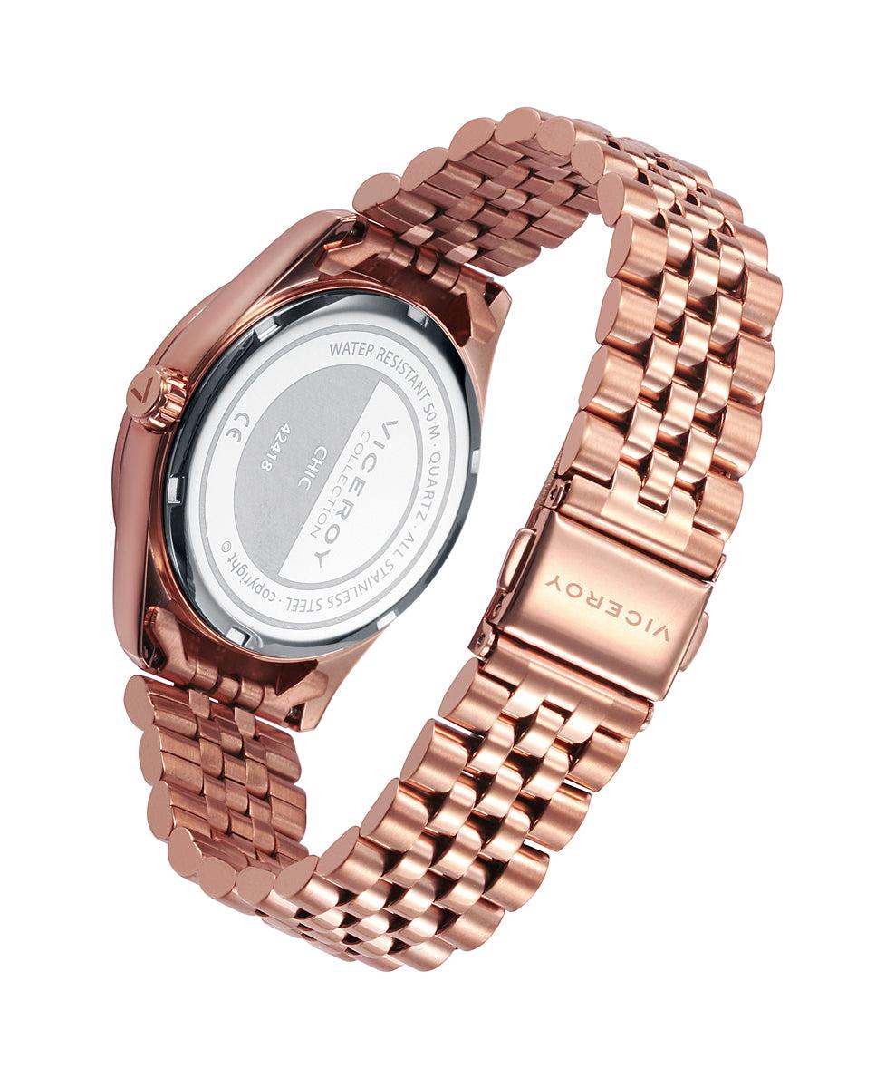 viceroy Reloj de mujer Viceroy Chic de acero multifunción con correa en ip rosa Los más vendidos