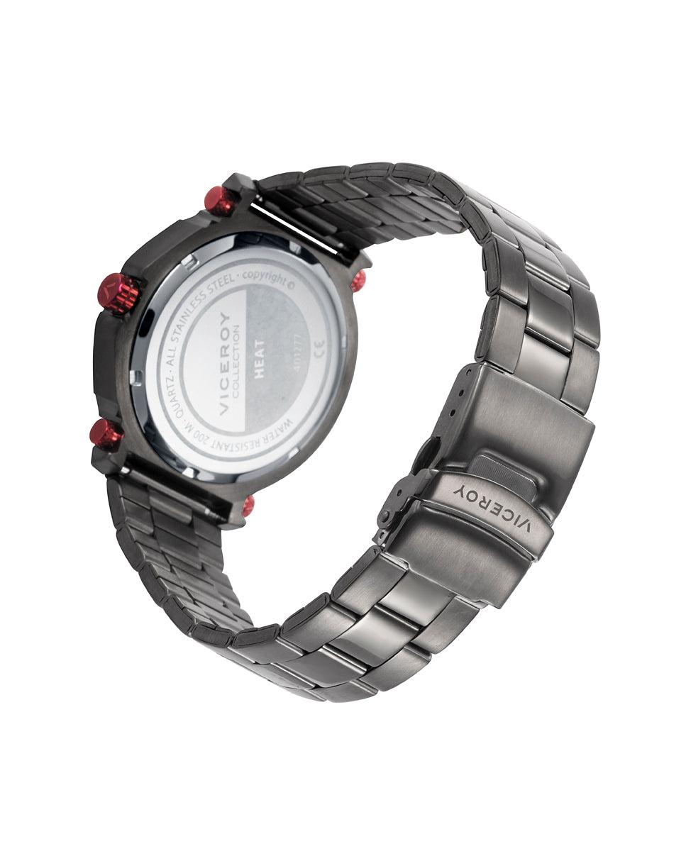 viceroy Reloj de hombre Heat de acero con esfera gris y correa IP gris Rebajas online