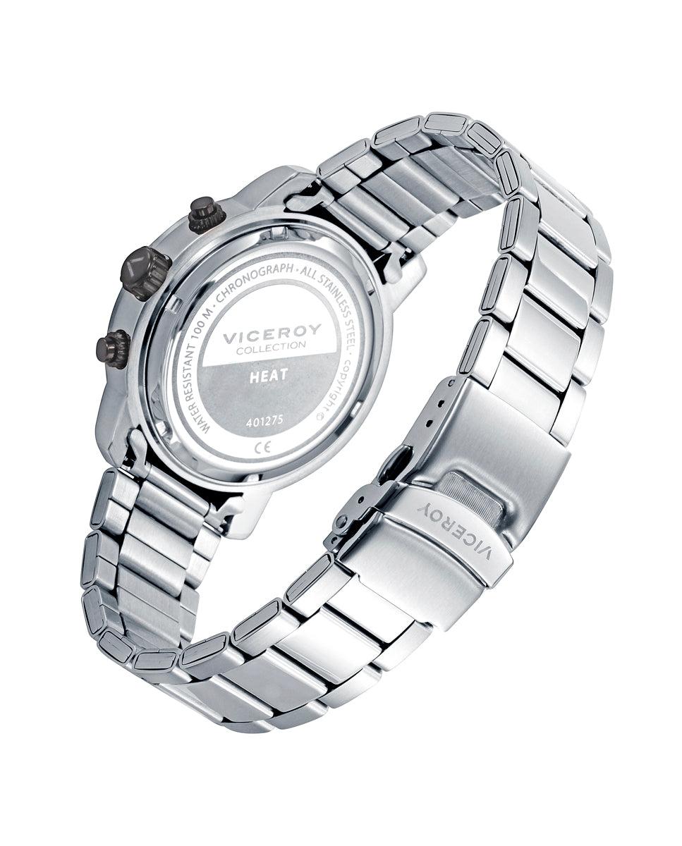 viceroy Reloj de hombre Heat de acero con cronógrafo y esfera plateada Envío gratis