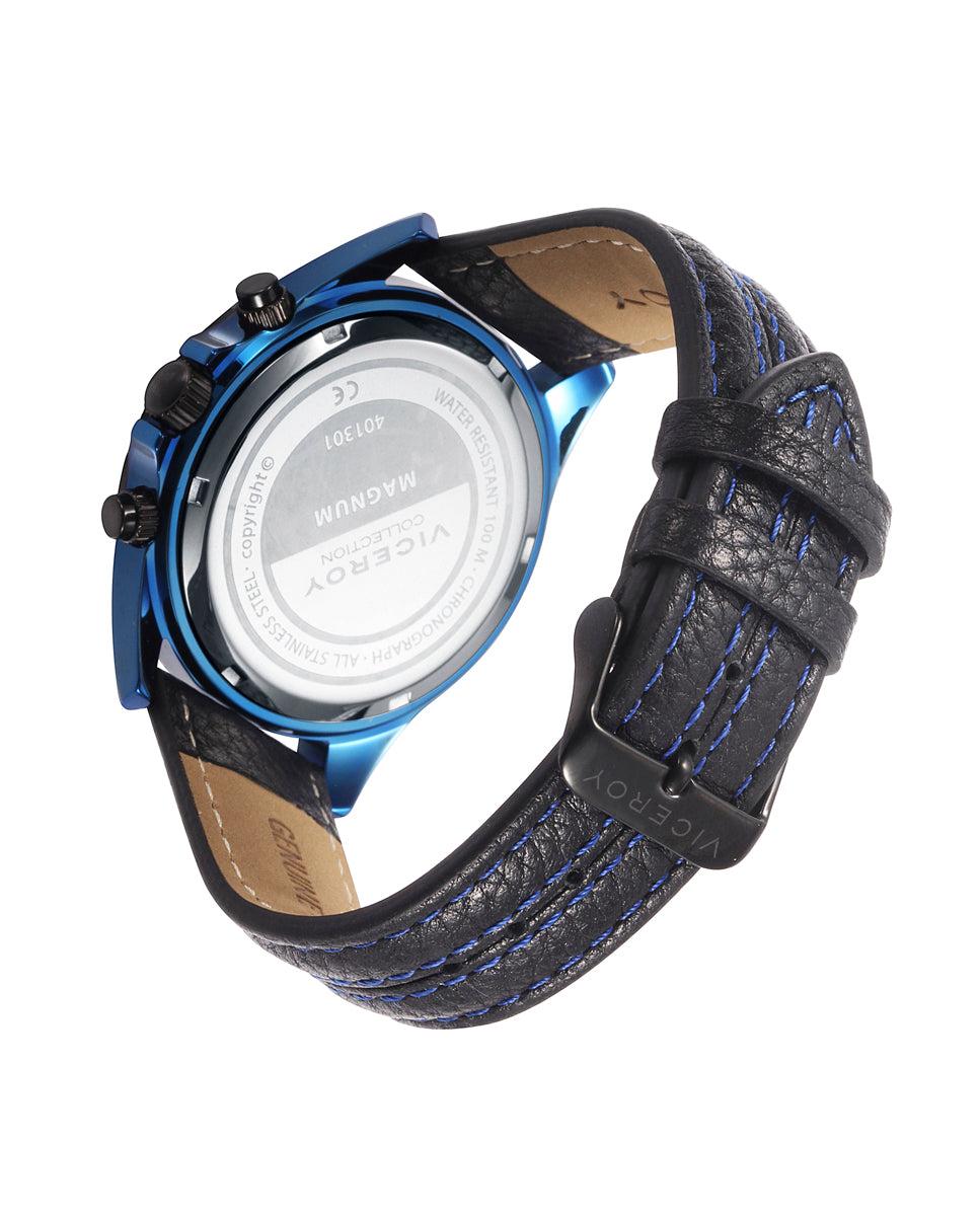 viceroy Reloj de hombre Magnum con caja de acero y correa de piel negra Últimos 3 días