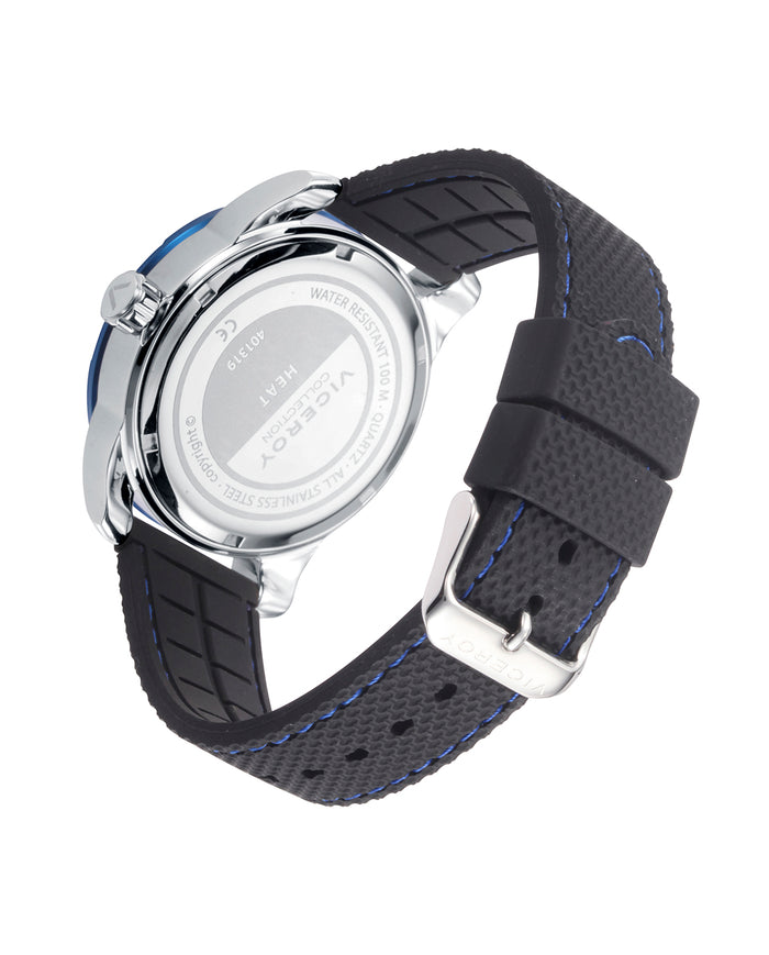 viceroy Reloj de hombre Heat con caja de acero y correa negra de silicona Promoción por tiempo limitado