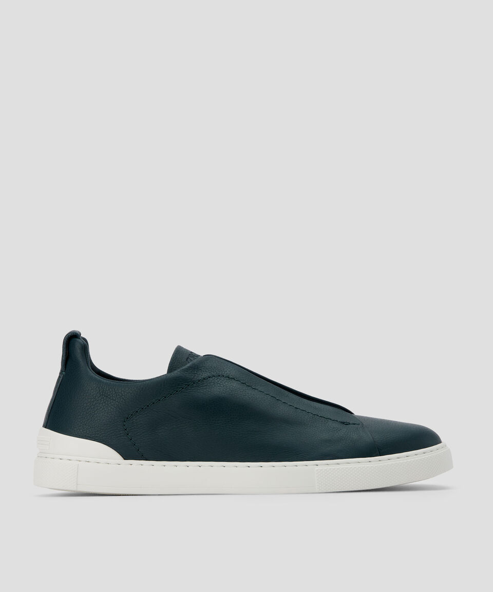 Zegna Tenis casuales en piel Triple Stitch Hombre